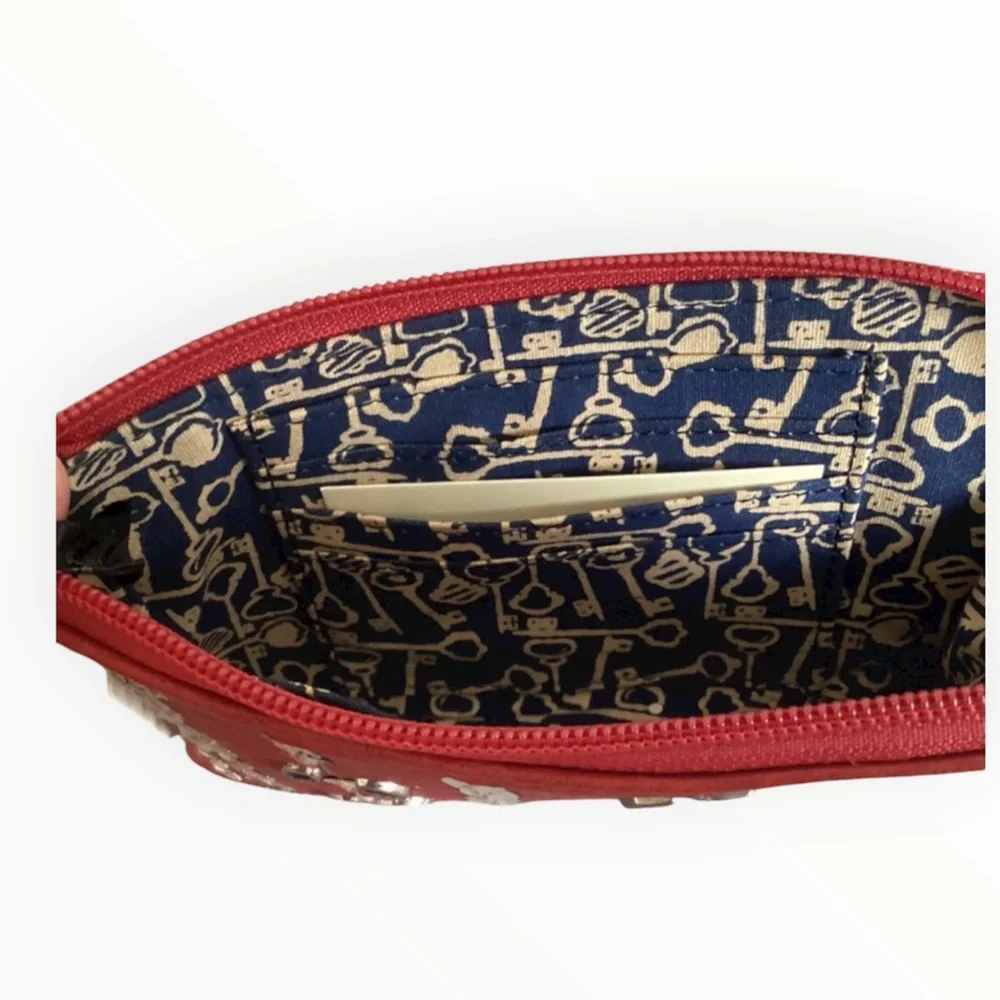 Fossil Red Embellished Wristlet NWT